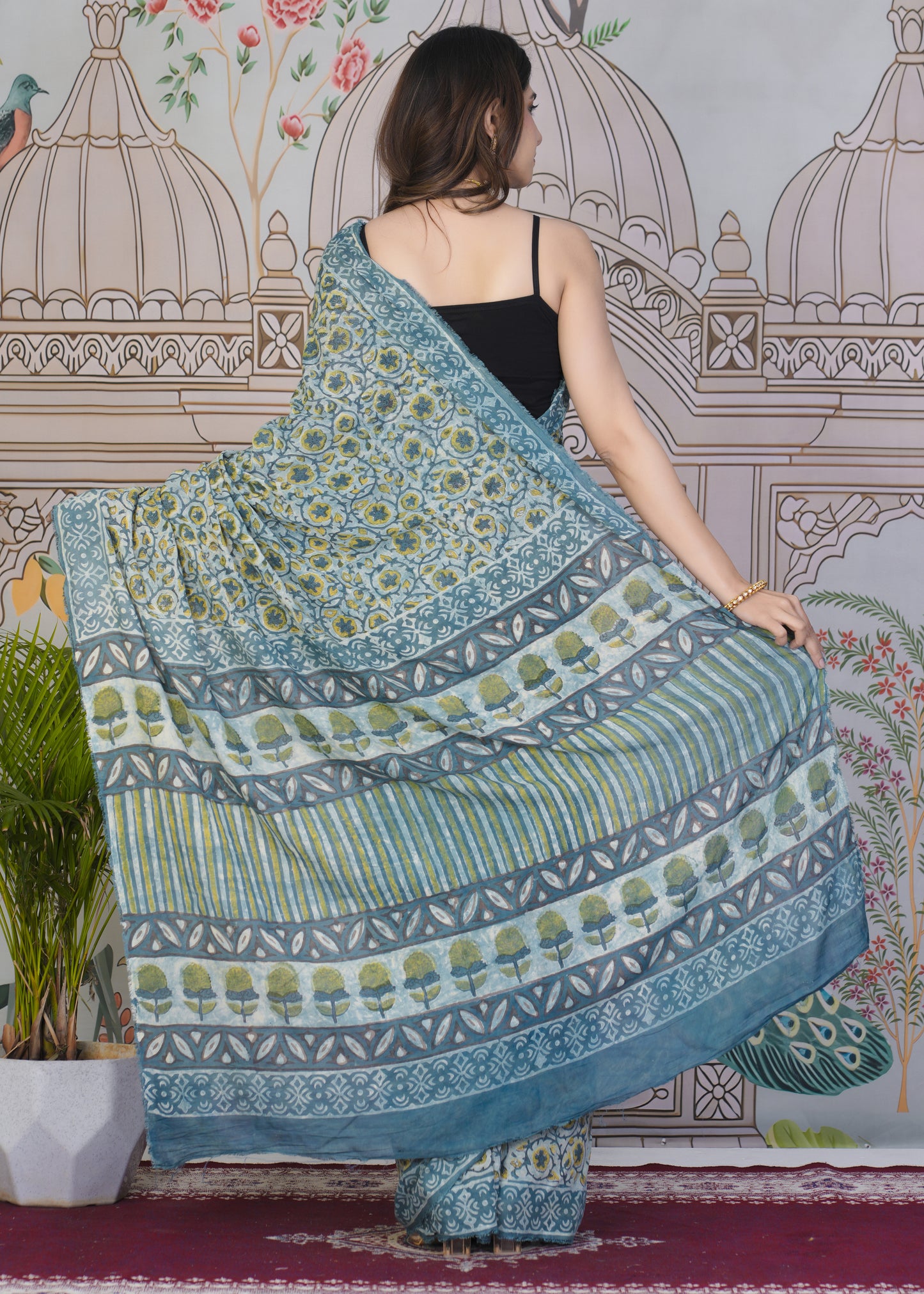 Bluejay Multani Modal Saree