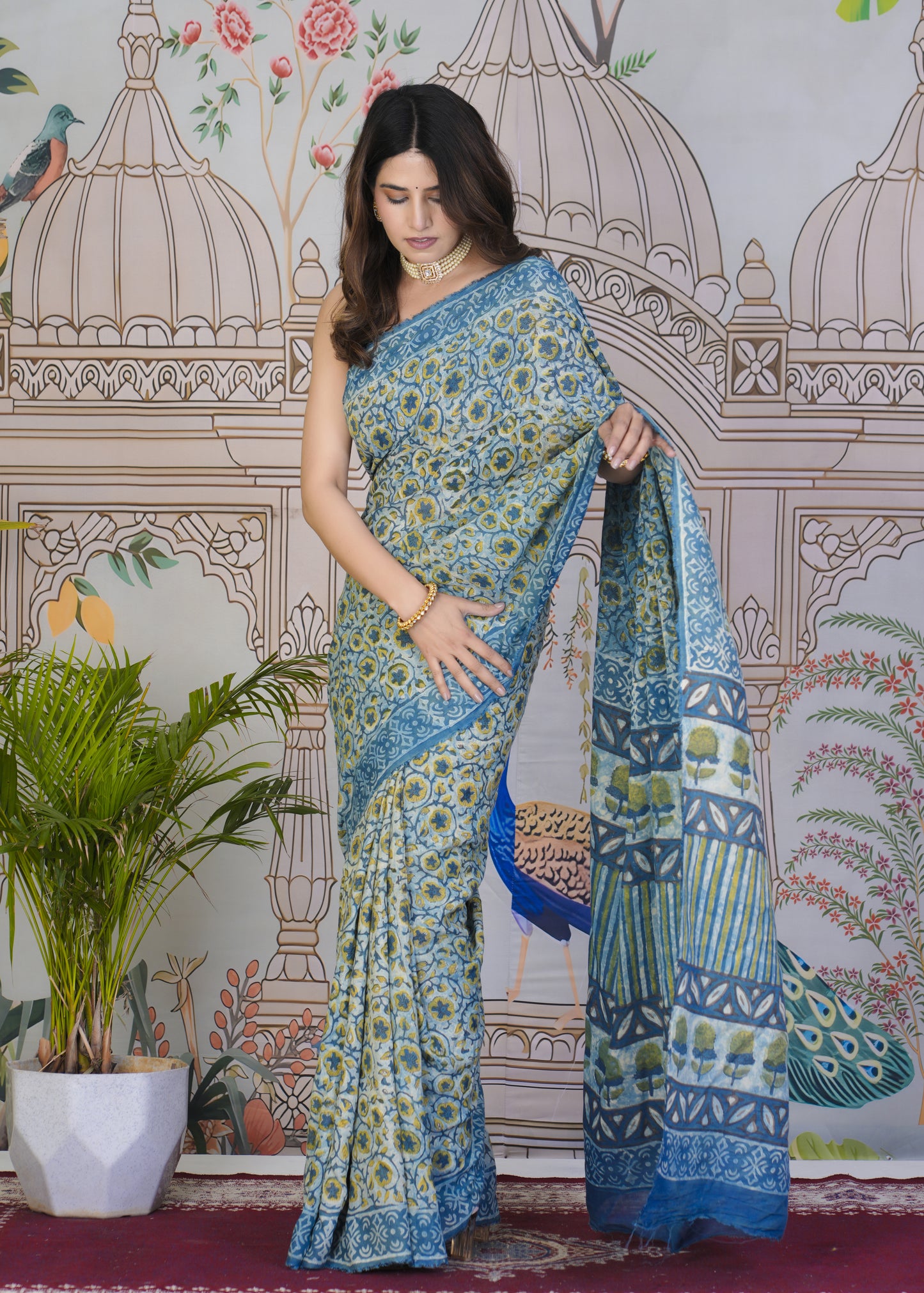 Bluejay Multani Modal Saree