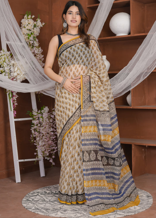 Cotton Seed Bagru Pure Kota Doria