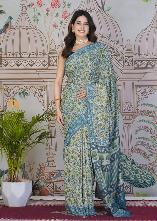 Bluejay Multani Modal Saree