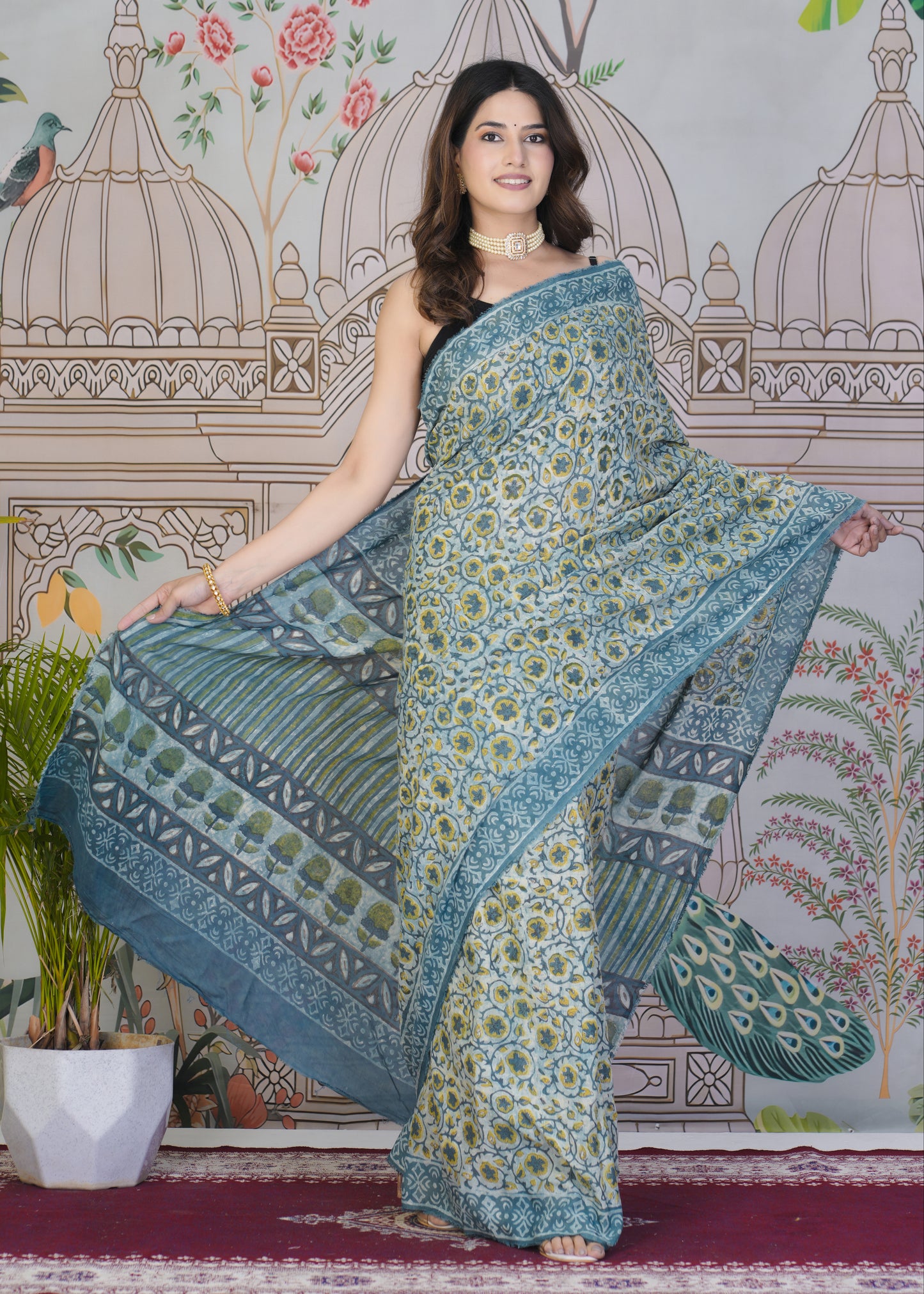 Bluejay Multani Modal Saree